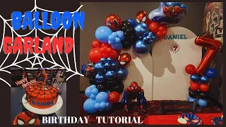 Spiderman Themed Balloon Arch