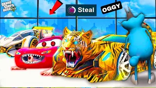 Oggy Stealing $1 to $1,000,000 Super Cars In GTA 5 | Cars Stealing