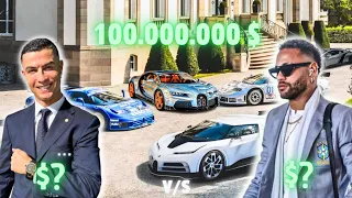 Cristiano Ronaldo vs Neymar Jr¿Quién tiene la mejor colección de autos?