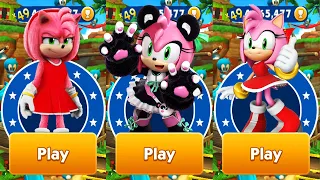 Sonic Dash - Panda Amy New Character Update vs Amy vs Movie Amy - All Characters Unlocked