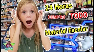 24 HORAS COMPRANDO TODOS ÚTILES ESCOLARES 📚 PASO UN DÍA ENTERO COMPRANDO MATERIAL ESCOLAR