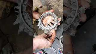 Filling the grease inside the bearing #grease #bearing #truck #wheel #how #shorts #viralshorts