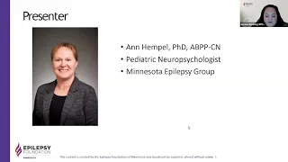 Wellness Wednesday Webinar: Impact of Epilepsy on Cognition and Memory