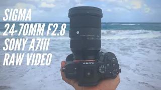 Sigma 24-70 art lens on Sony A7III (UNGRADED VIDEO SAMPLES) 2020