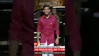 Para Kepala Negara dan Delegasi G20 Pakai Batik Saat Makan Malam di GWK #shorts