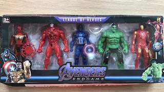 6 Minutes Satisfying With Unboxing Superhero Avengers Set 5 Pieces | ASMR | Spiderman, Hulk Only $4