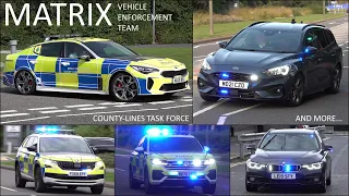 (New) ADVANCED POLICE INTERCEPTORS and Specialist Cars Responding With Siren and Lights