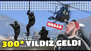 300* YILDIZ'DA KANLI EVIN ÇATISINA ÖZEL POLISLER GELDI (GTA 5)