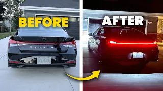 UPGRADE Hyundai Elantra SEL/SE Tail Light - LED Light Bar Install - 2021 - 2023 Elantra Avante