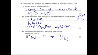 IGCSE Chemistry March 2018 P4 variant 2 exam