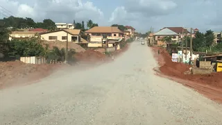 19Th October 2022: Finally Works on SANTASI APIRE ROAD Project Has Begun in Kumasi Ghana.