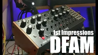 Moog DFAM - First Impressions / Unboxing / Using External Sequencer