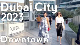 Dubai City Walking Tour 4K | Burj Khalifa, The Dubai Fountain, Downtown | United Arab Emirates 🇦🇪