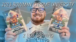 We Hit A Gold Shimmer Quarterback!! 2023 Bowman Chrome University Two Box Opening!!