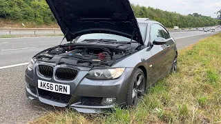 The Cheap BMW 335i is BROKEN! (Overheated on the Motorway)