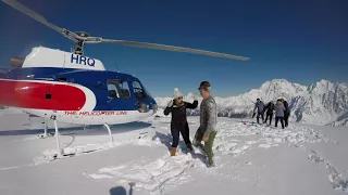 Mount Cook Helicopter with Snow Landing