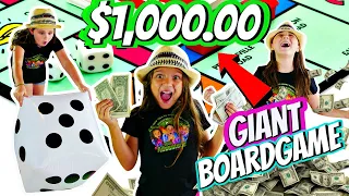 KIDS GIANT BOARD GAME CHALLENGE!!  Winner Gets $1000!!! ft The Wild Adventure Girls