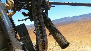 Special Missions Aviator Fires Heavy Machine Gun From HH-60G Pave Hawk Helicopter (Nellis AFB)