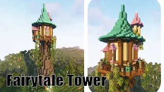 Minecraft Fairytale Tower | Cottagecore Tower Build Tutorial