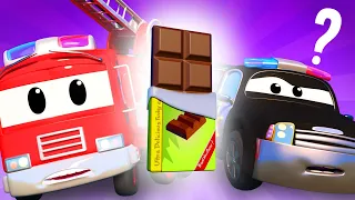 Der Streifenwagen in Autopolis -  Carries Süßigkeiten sind weg - Autopolis 🚒 Cartoons für Kinder 🚓