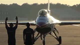 USAF Thunderbirds Arrive at Dobbins ARB for Super Bowl 53