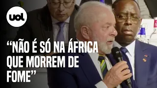 Lula sobre desigualdade: 'Não é só na África que as pessoas passam fome. No Brasil também'