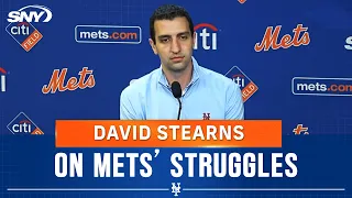 David Stearns says Mets 'haven't played like a playoff team,' update on Jett Williams injury | SNY