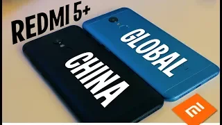 Xiaomi REDMI 5 PLUS GLOBAL vs REDMI 5 + China (Russian Lang)