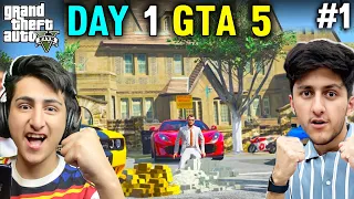 I STOLE A BIG GANGSTER CAR | DAY 1 IN GTA 5 #1
