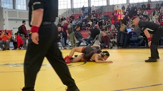 Elijah Rivera 106lbs BS vs Anthony Spataro PM Semi Finals 2020 Section XI County Championships