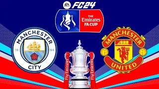 FC 24 | Manchester United vs Manchester City - The Emirates FA Cup Final 23/24 - PS5™ Full Gameplay