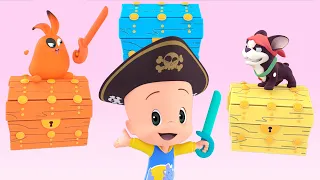 Pirate Cuquin's and his magic treasure chests | Learn the colors with Cuquin and his friends