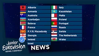 A record number of 19 countries will travel to Minsk for Junior Eurovision 2018