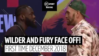 Deontay Wilder and Tyson Fury face off for the first time ahead of their rematch