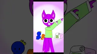 Purple super shy and cute (rainbow friends) #animation #flipaclip