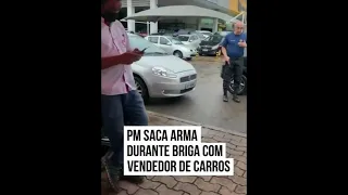 PM saca arma durante discussão e ameaça vendedor de carros