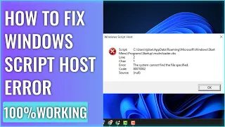 WINDOWS SCRIPT HOST ERROR (NEW FIX) | How to Fix Microsoft Vbscript Runtime Error (2023)