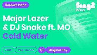 Cold Water - Major Lazer, Justin Bieber, MØ (Piano Karaoke)