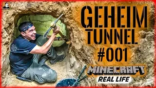 Survival Mattin baut GEHEIMTUNNEL #001 | MINECRAFT Real Life | BUSHCRAFT CAMP SHELTER ÜBERNACHTUNG