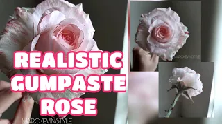 Gumpaste Rose (Realistic and Easy) Non Wired 2020 by marckevinstyle