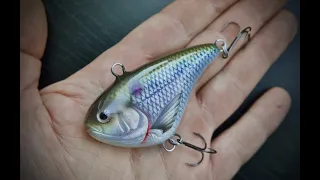 lure making | The wooden lipless crankbait.