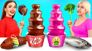 Desafío de Chocolate | Comer Chocolate vs Comida Real por Turbo Team