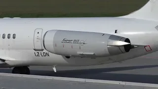 Bulgarian Air Charter MD-82 takeoff at Graz Airport | LZ-LDN