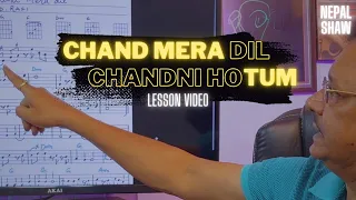 Chand Mera Dil | Staff Notation Easy Guitar Lesson | Nepal Shaw