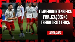 Flamengo intensifica finalizações no treino desta terça