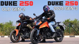 2024 KTM DUKE 250 VS OLD DUKE 250 DRAG RACE 🔥🔥 | OLD VS NEW | WHICH IS FASTER ?? |