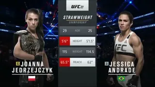 Joanna Jedrzejczyk vs Jessica Andrade