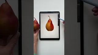 Pear drawing #art #digitalart #procreate #tutorial