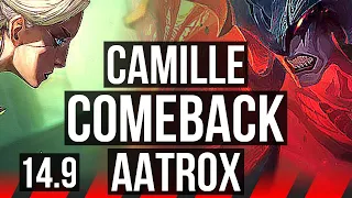 CAMILLE vs AATROX (TOP) | Comeback, 7 solo kills | EUW Diamond | 14.9
