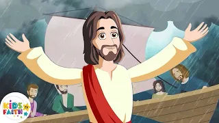 Jesus Calma La Tormenta | Jesus Calms The Storm Spanish Version | Kids Faith TV en español